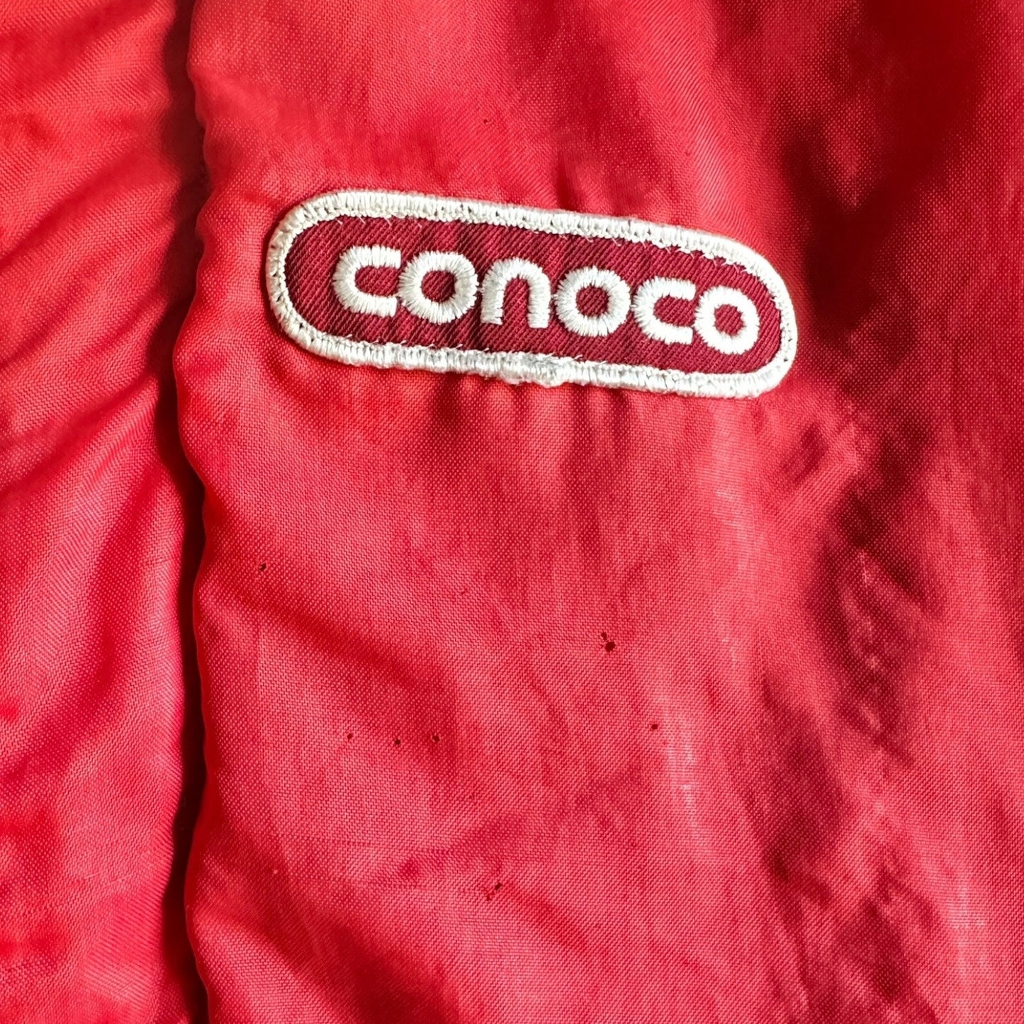Vintage 70s Conoco Red Quilt-Lined Work Jacket – Size L