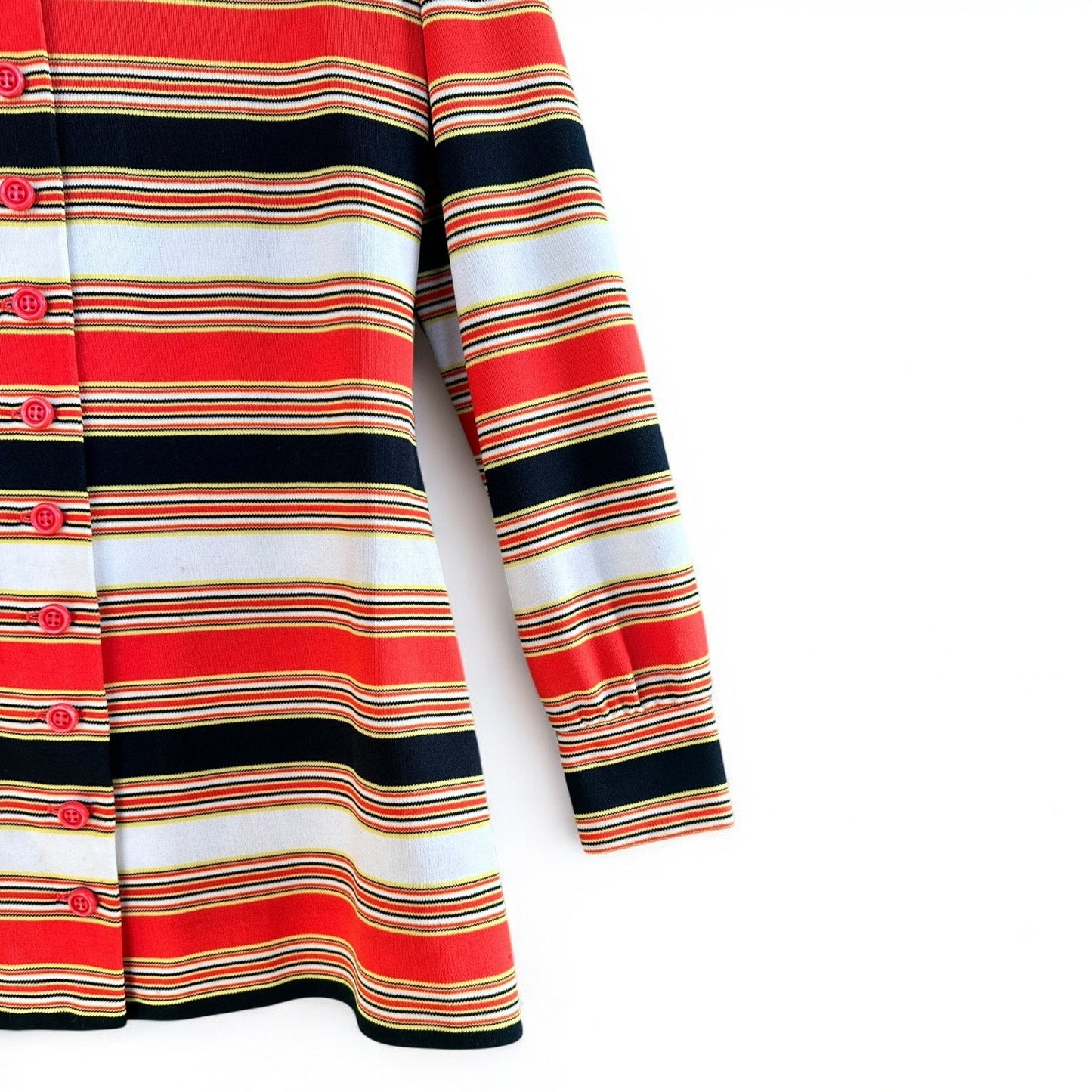 Vintage 1970s Act III Long Sleeve Polyester Dagger Collared Button-Down Shirt - Size: M/L