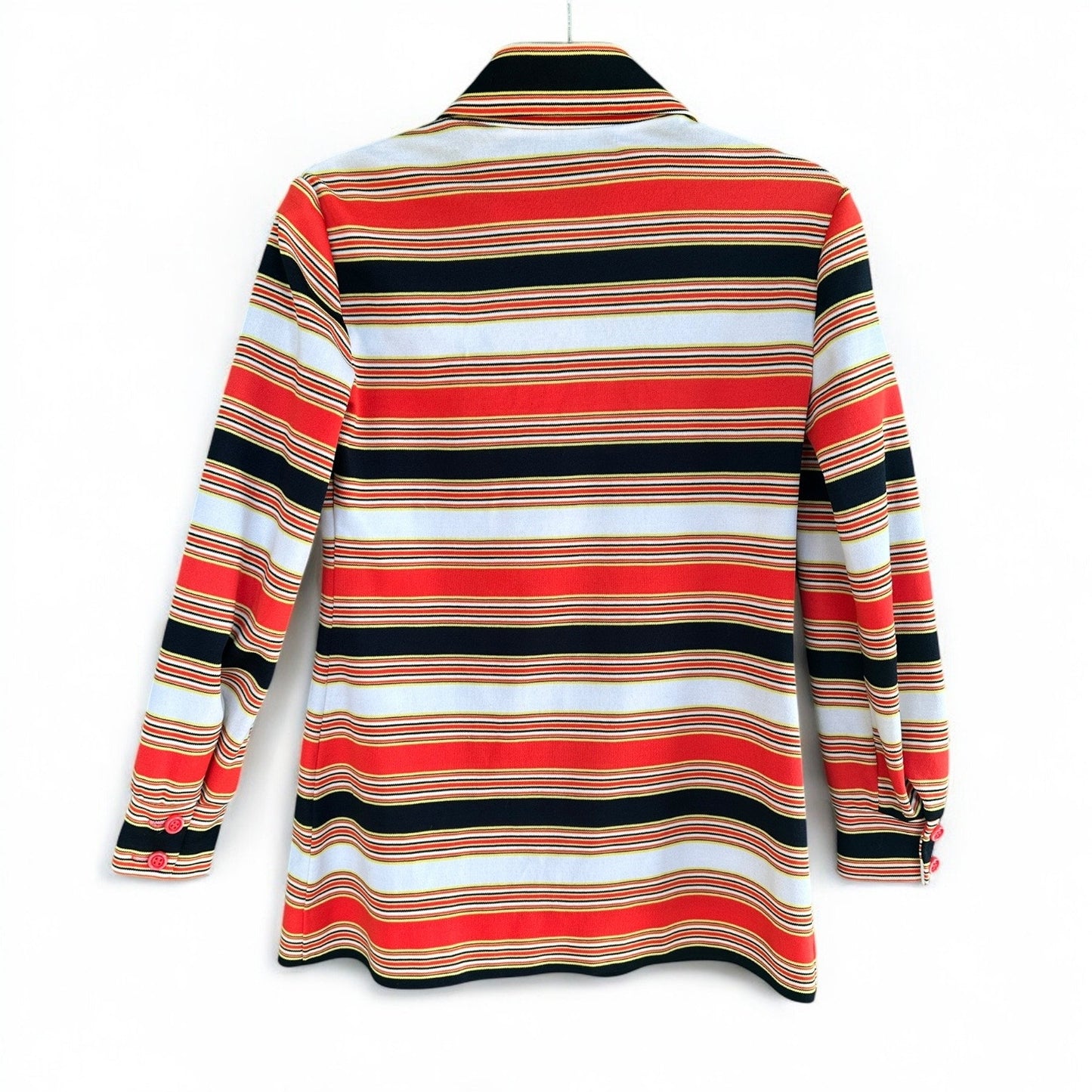 Vintage 1970s Act III Long Sleeve Polyester Dagger Collared Button-Down Shirt - Size: M/L