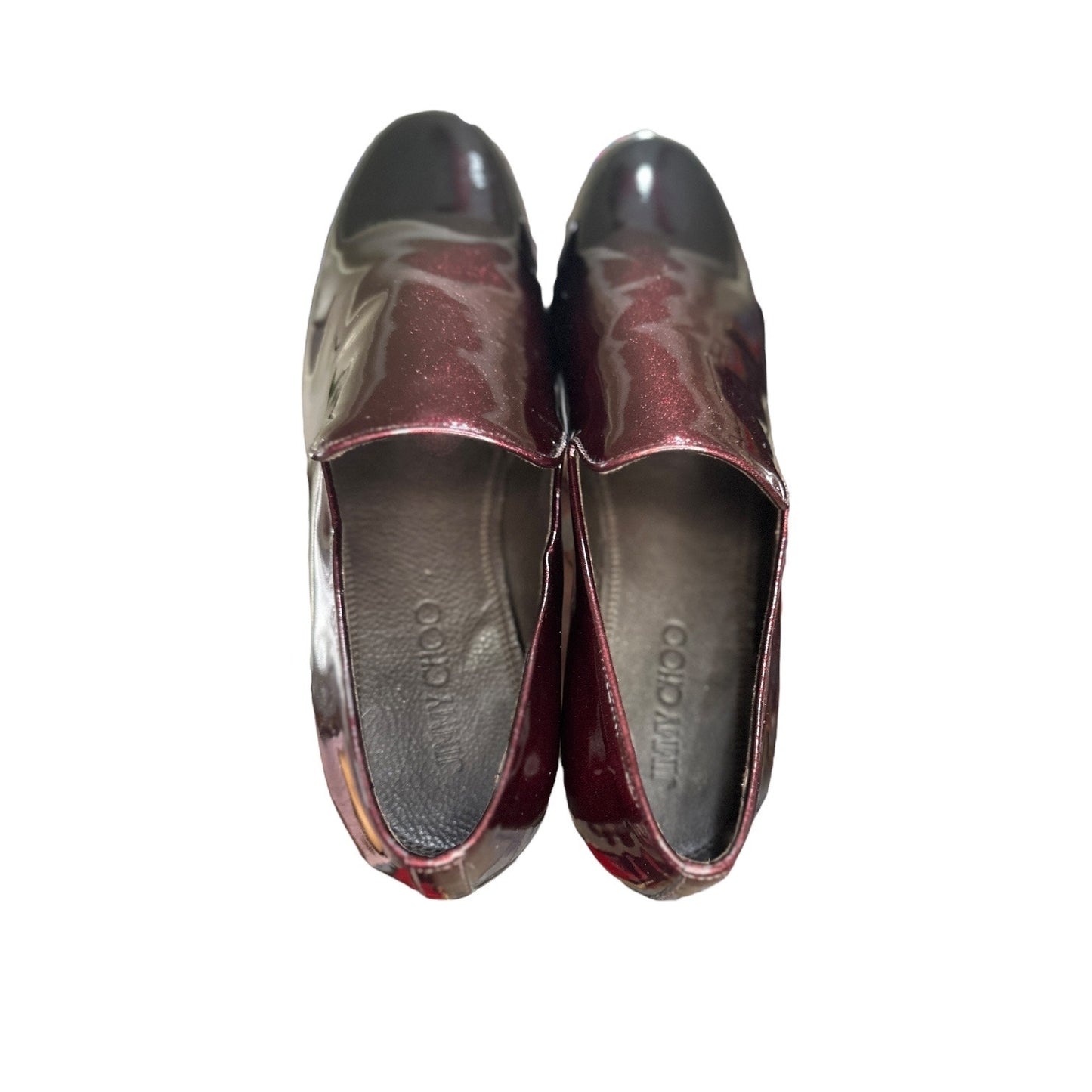 Jimmy Choo Sloane Men's Ombré Shimmer Patent Leather Slip on Loafers - Men’s US Size 12 (EU 45)