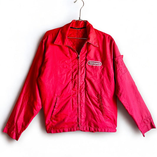 Vintage 70s Conoco Red Quilt-Lined Work Jacket – Size L