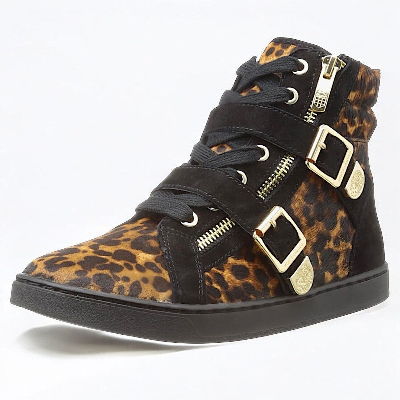 Vince Camuto Umily Brown Leopard Print High Top Sneakers – Size: 9