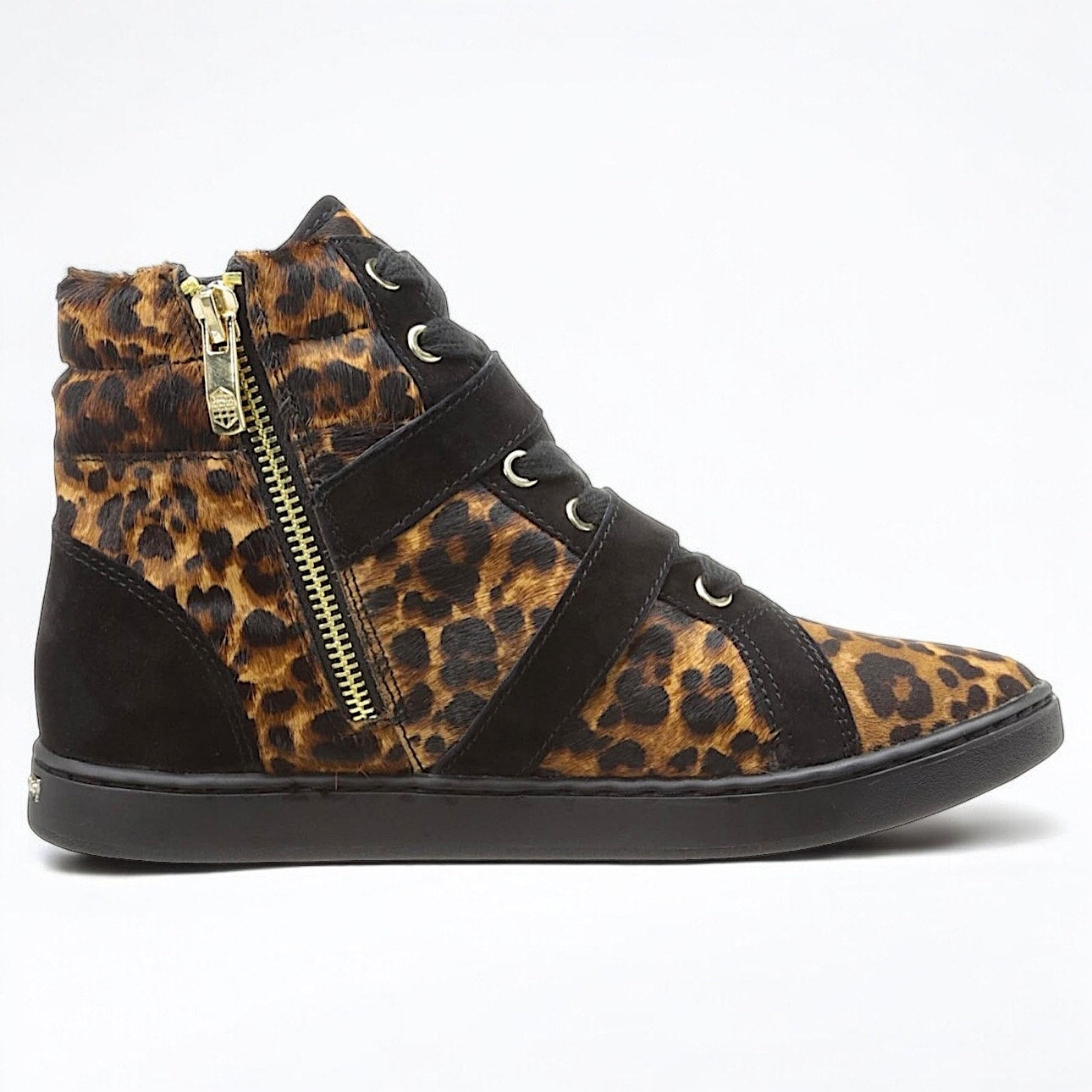 Vince Camuto Umily Brown Leopard Print High Top Sneakers – Size: 9