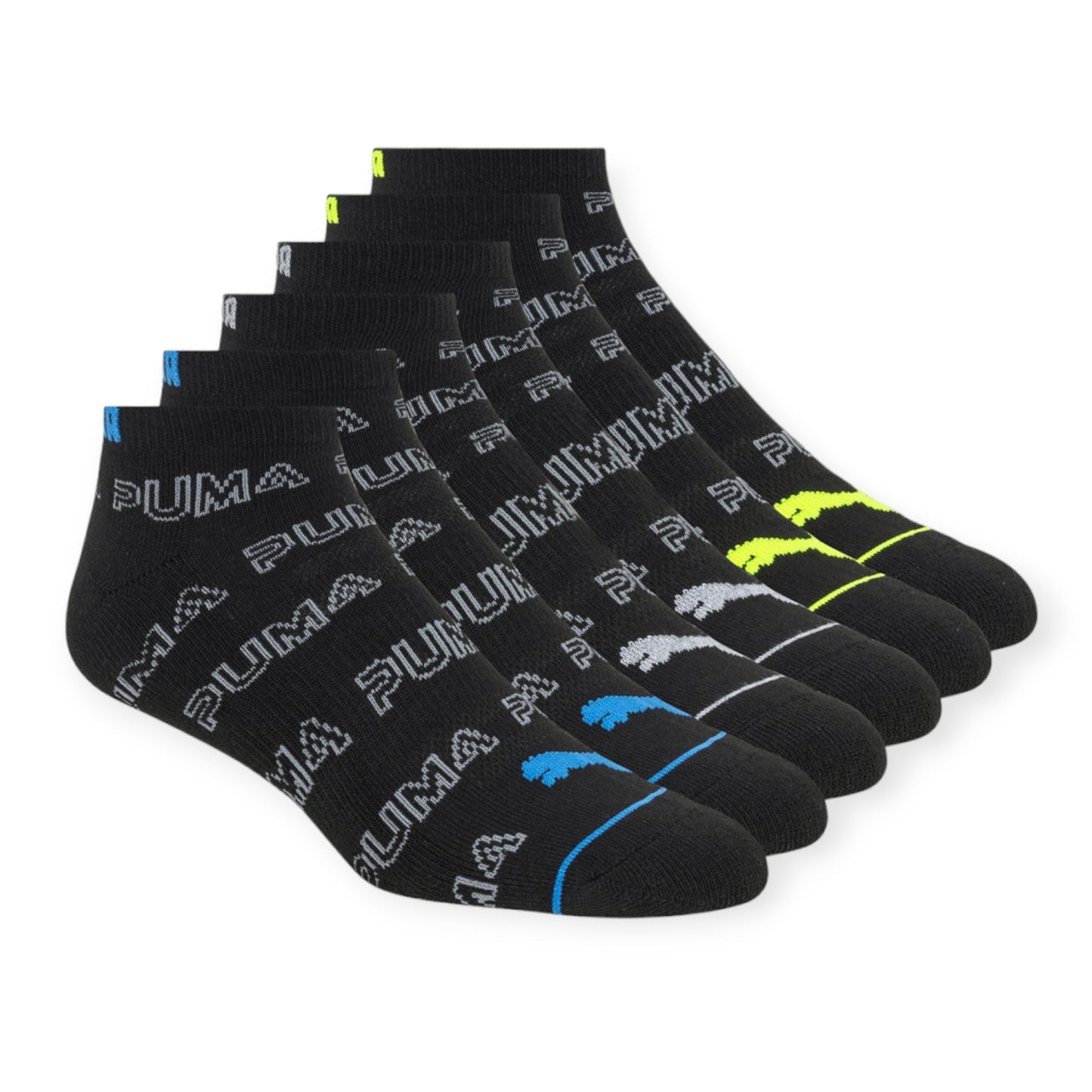 NWT PUMA 6-Pack Men's Low Cut Logo Socks, Size: 10-13