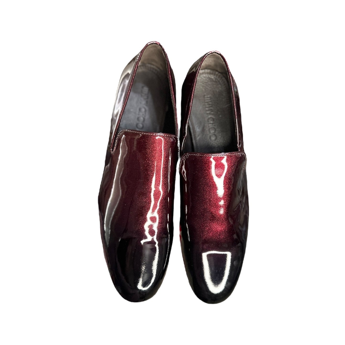 Jimmy Choo Sloane Men's Ombré Shimmer Patent Leather Slip on Loafers - Men’s US Size 12 (EU 45)