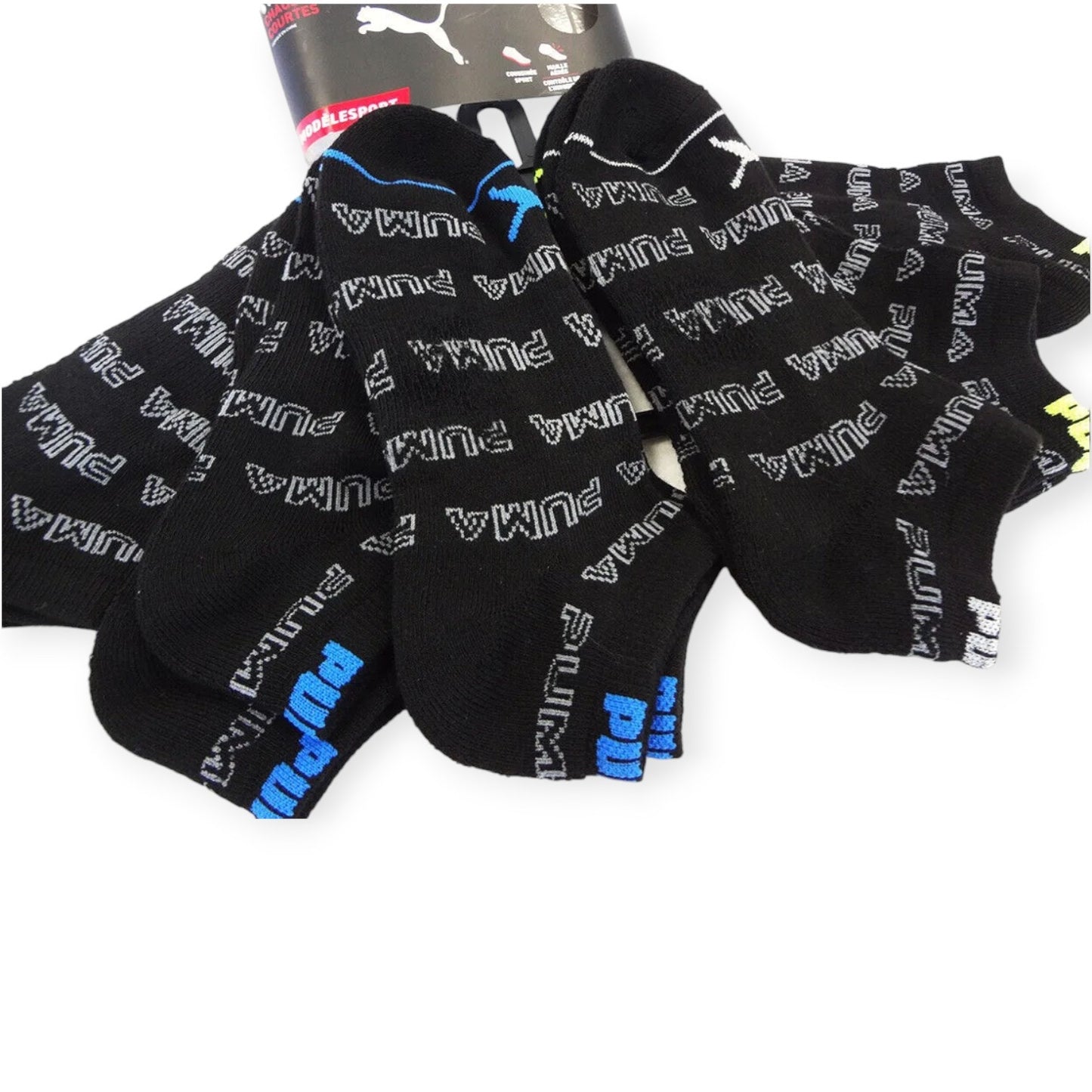 NWT PUMA 6-Pack Men's Low Cut Logo Socks, Size: 10-13