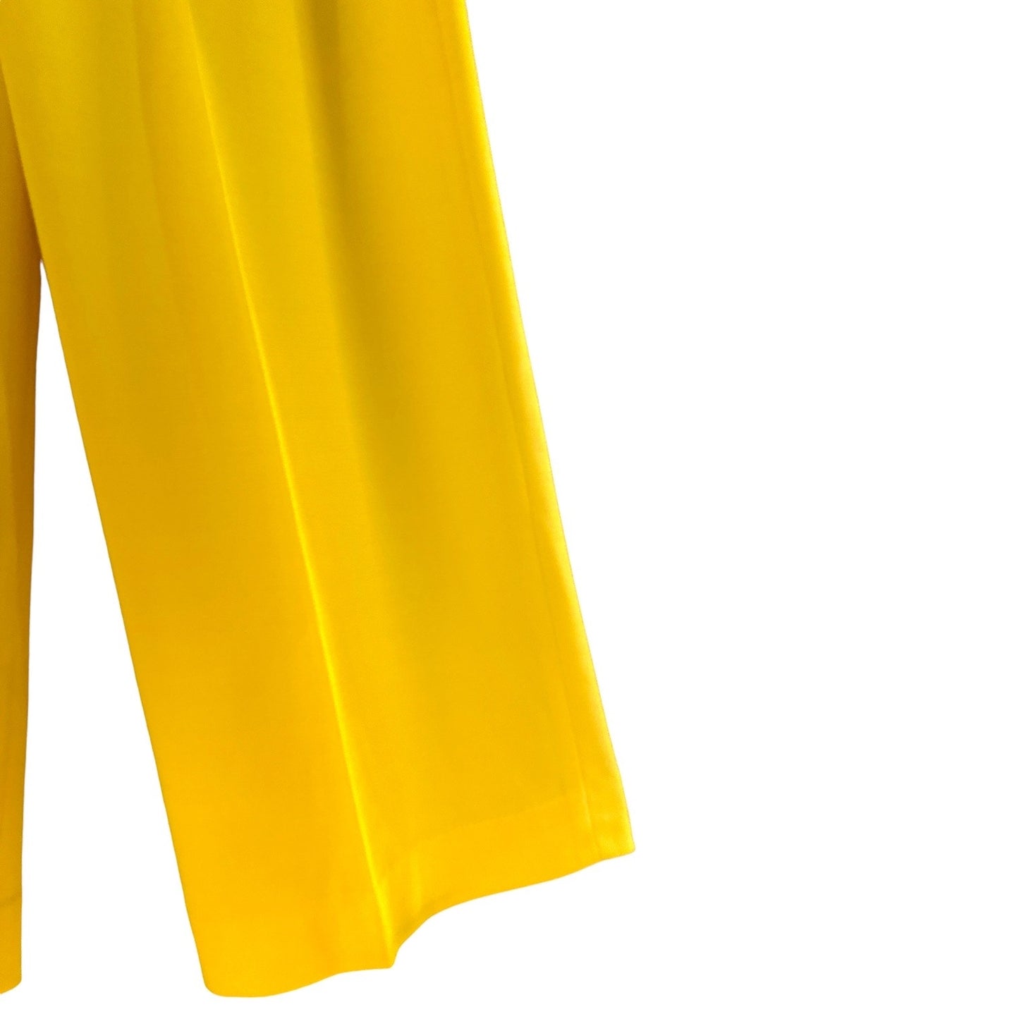 Vintage 70s Electric Yellow 2 piece Polyester Leisure Pant Suit Set - Size: S/M