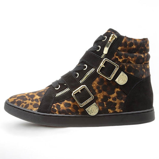 Vince Camuto Umily Brown Leopard Print High Top Sneakers – Size: 9